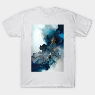 Blue Solution - Abstract Alcohol Ink Art T-Shirt